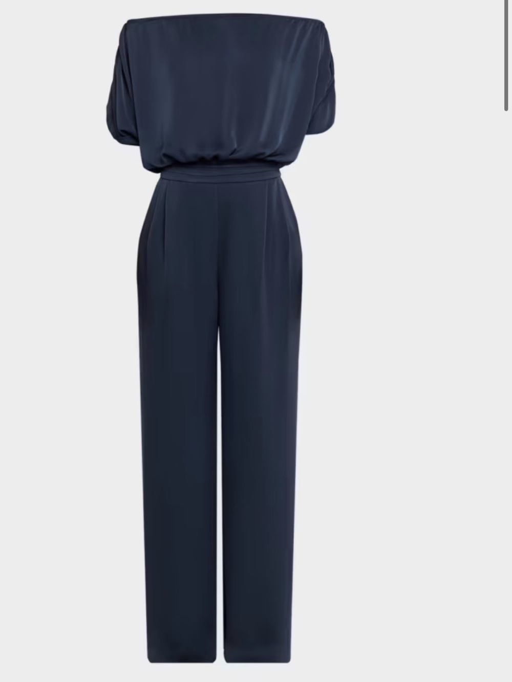 Ramy Brook Navy Off-the-Shoulder Wide Leg Jumpsuit